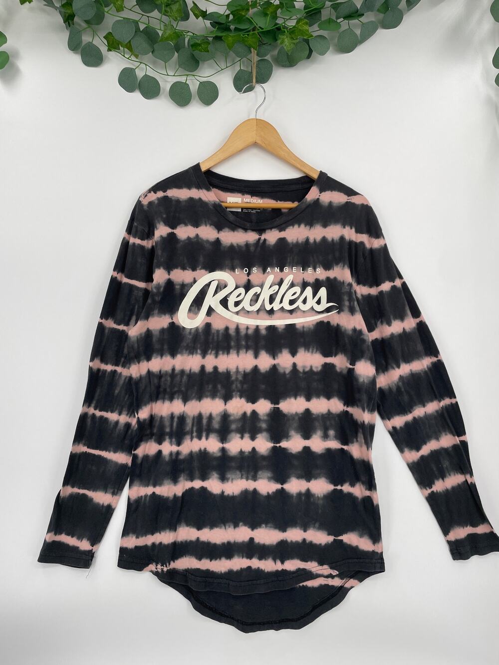 Y&R Young & Reckless Los Angels Tie-Dye Long Sleeve Cotton Med Shirt